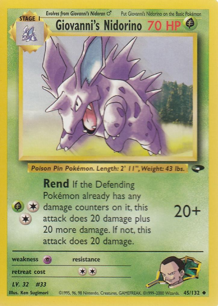 Giovanni's Nidorino 45/132 Gym Challenge Set Uncommon