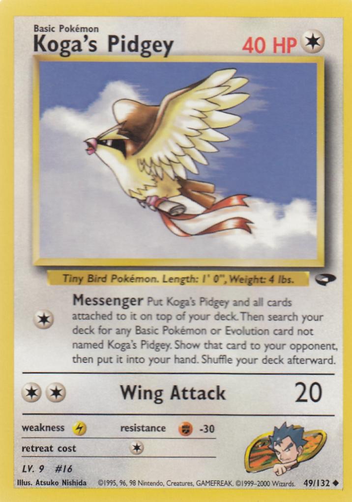 Koga's Pidgey 49/132 Gym Challenge Set Uncommon