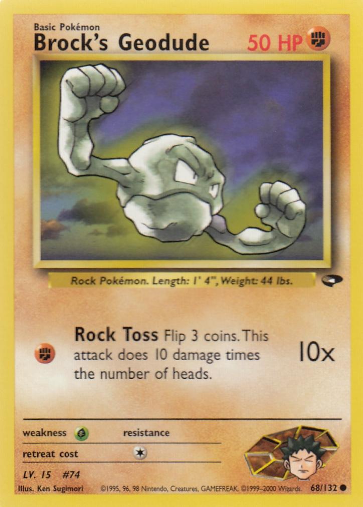 Brock's Geodude 68/132 Gym Challenge Set Common