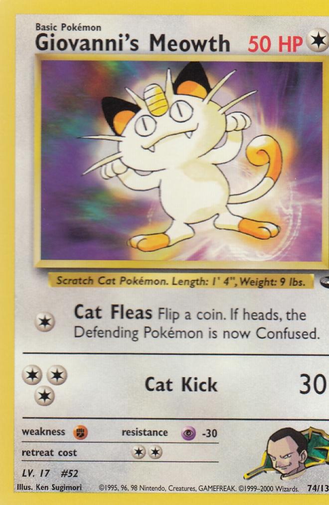 Giovanni's Meowth 74/132 Gym Challenge Set Common