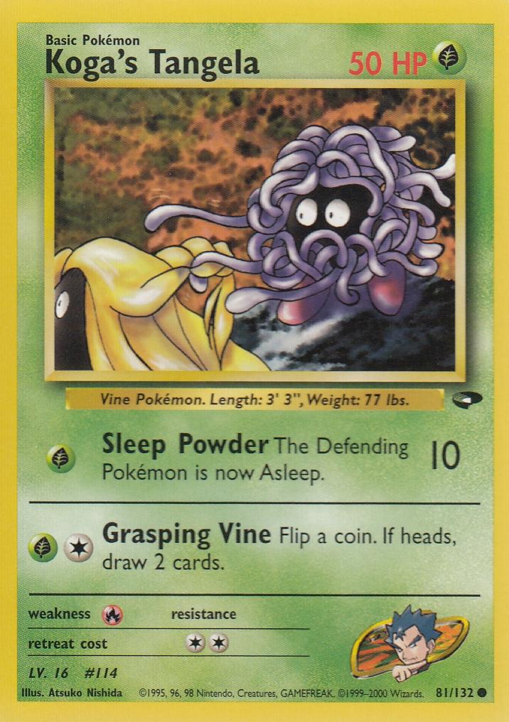 Koga's Tangela 81/132 Gym Challenge Set Common