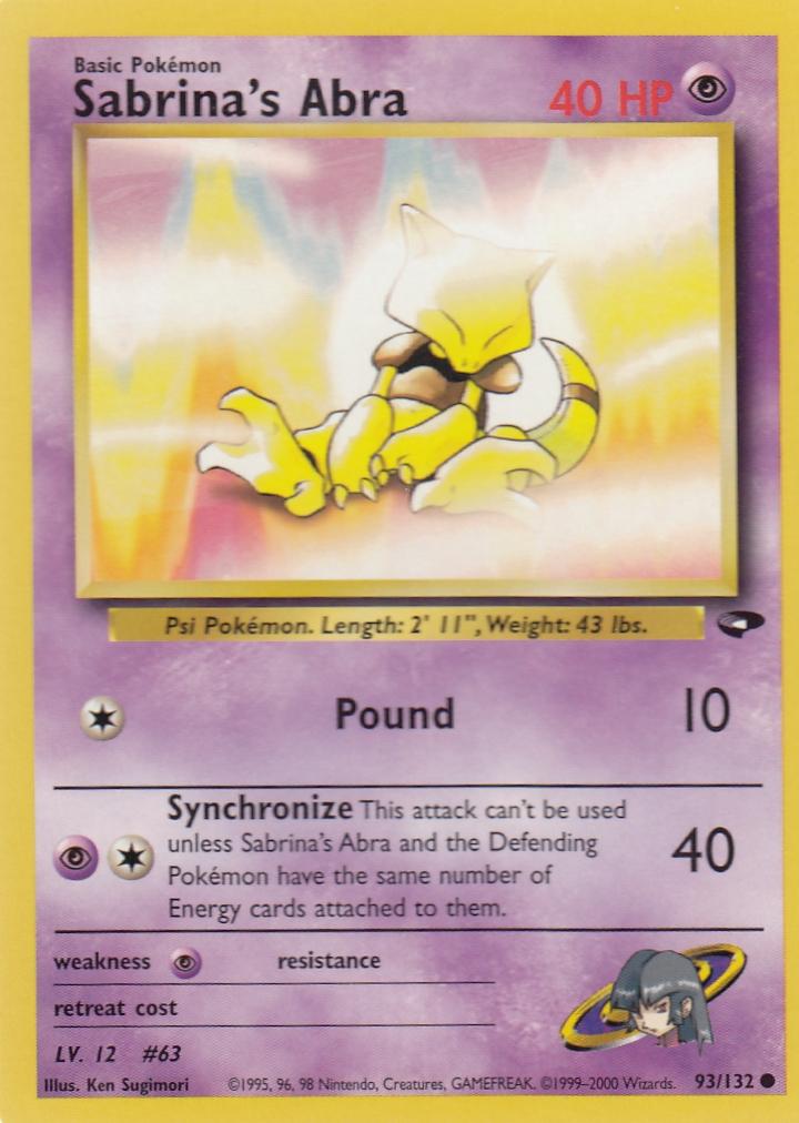 Sabrina's Abra 93/132 Gym Challenge Set Common