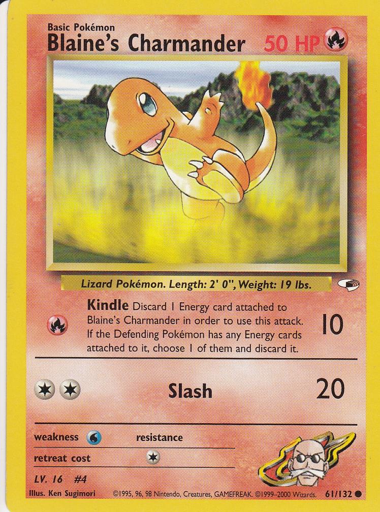 Blaine's Charmander 61/132 Gym Heroes Set Common