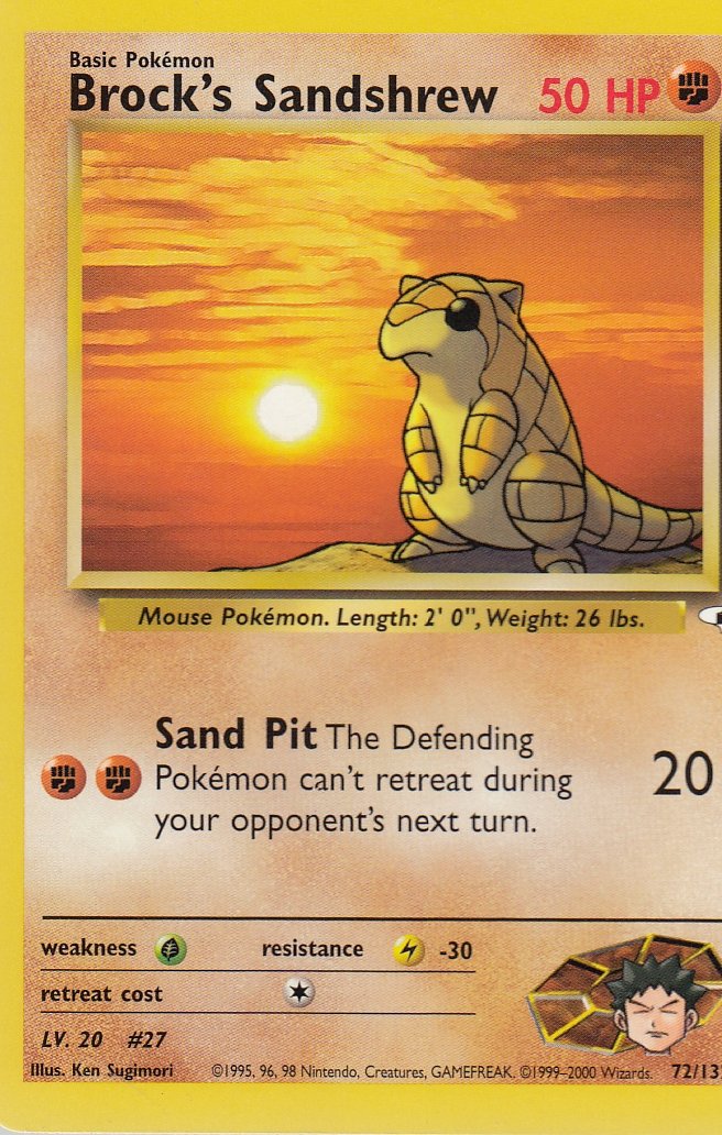 Brock's Sandshrew 72/132 Gym Heroes Set Common