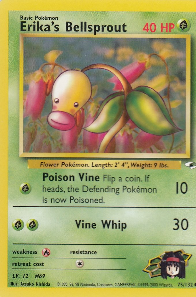 Erika's Bellsprout 75/132 Gym Heroes Set Common