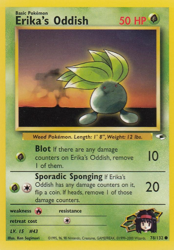 Erika's Oddish 78/132 Gym Heroes Set Common