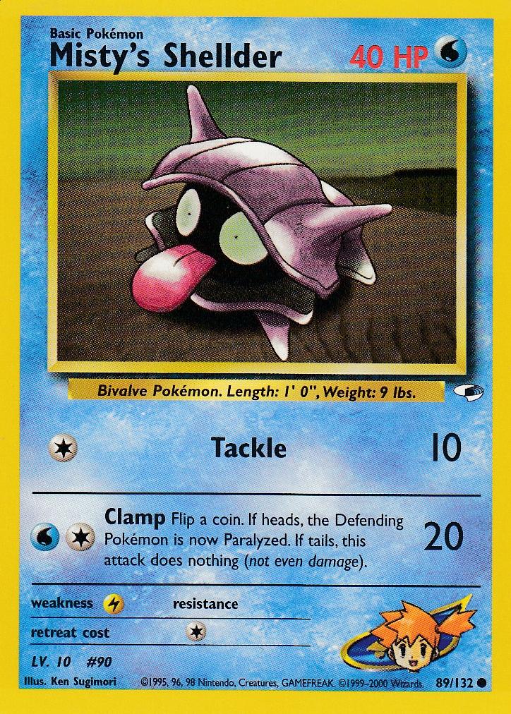 Misty's Shellder 89/132 Gym Heroes Set Common