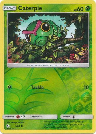 Caterpie 1 / 68 Reverse Holo hidden-fates-rh-1