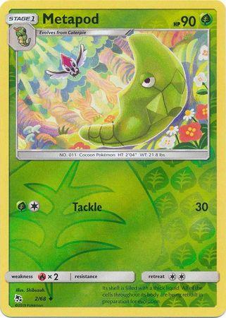 Metapod 2 / 68 Reverse Holo hidden-fates-rh-2