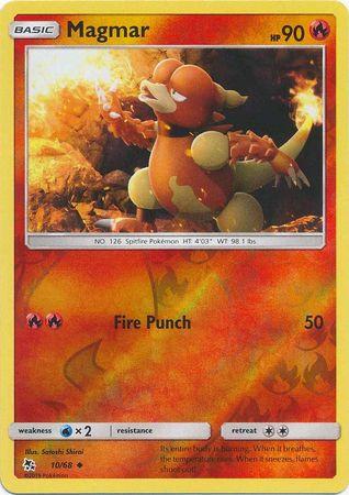 Magmar 10 / 68 Reverse Holo hidden-fates-rh-8