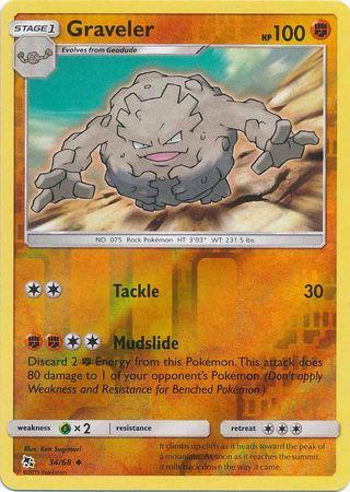 Graveler 34 / 68 Reverse Holo hidden-fates-rh-28