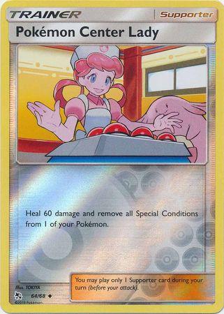 Pokemon Center Lady 64 / 68 Reverse Holo hidden-fates-rh-55