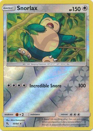 Snorlax 50 / 68 Reverse Holo hidden-fates-rh-41
