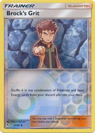 Brock's Grit 53 / 68 Reverse Holo hidden-fates-rh-44