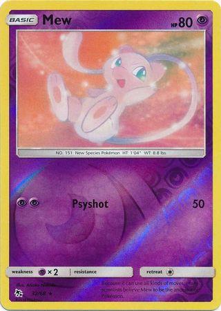 Mew 32 / 68 Reverse Holo hidden-fates-rh-26