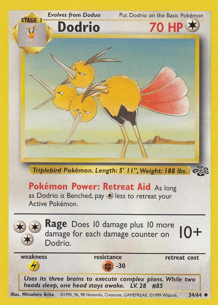 Dodrio 34/64 Jungle Set Unlimited Uncommon