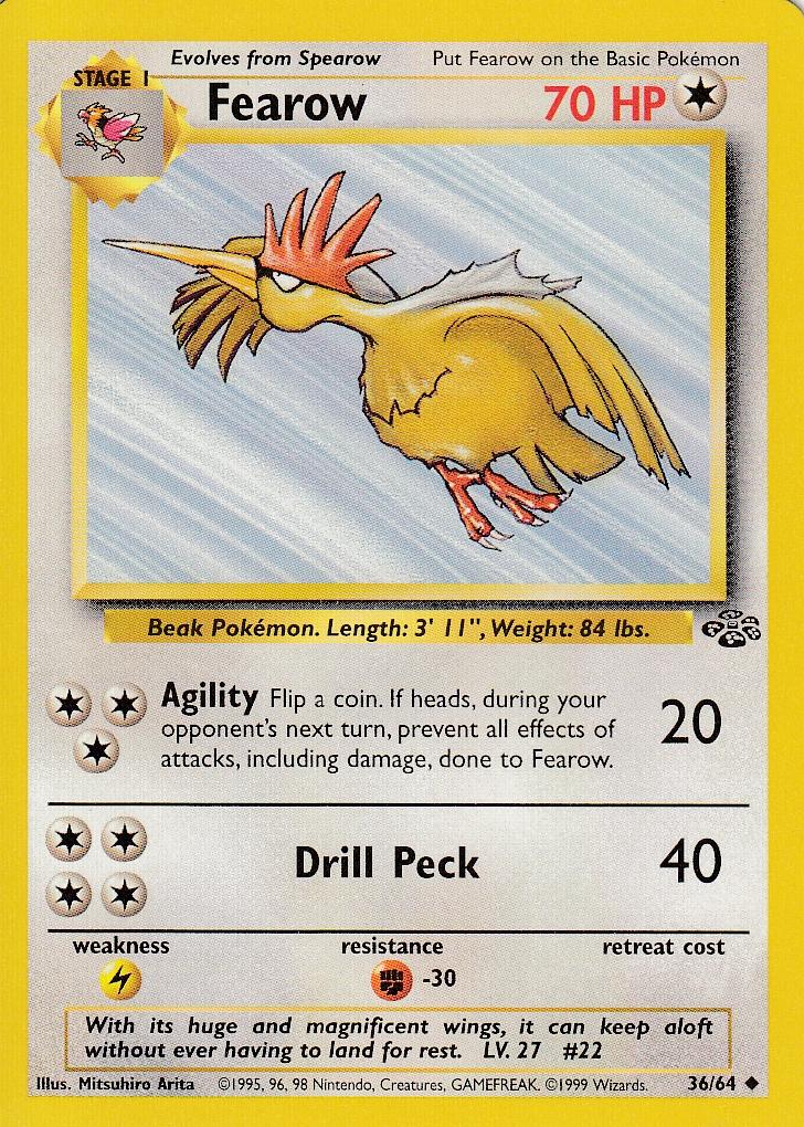 Fearow 36/64 Jungle Set Unlimited Uncommon