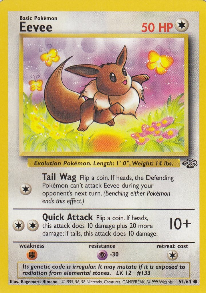 Eevee 51/64 Jungle Set Unlimited Common