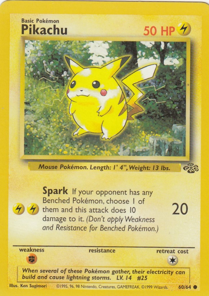 Pikachu 60/64 Jungle Set Unlimited Common