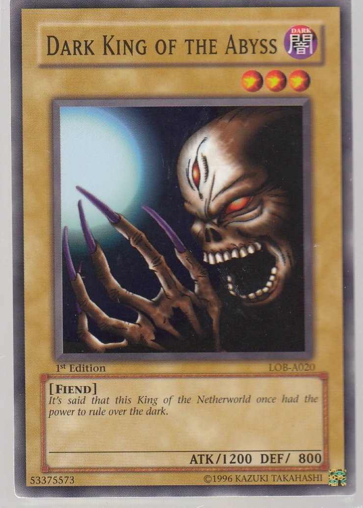 Dark King of the Abyss 1st Edition Legend of Blue Eyes lob-0201st-ed