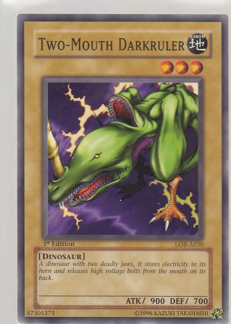 Two-Mouth Darkruler 1st Edition Legend of Blue Eyes lob-0301st-ed