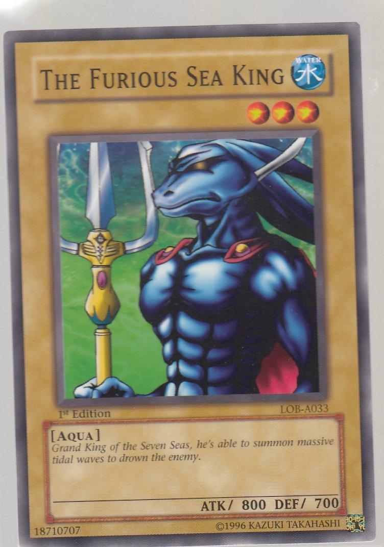The Furious Sea King 1st Edition Legend of Blue Eyes lob-0331st-ed