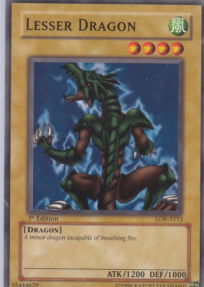 Lesser Dragon 1st Edition Legend of Blue Eyes lob-1131st-ed
