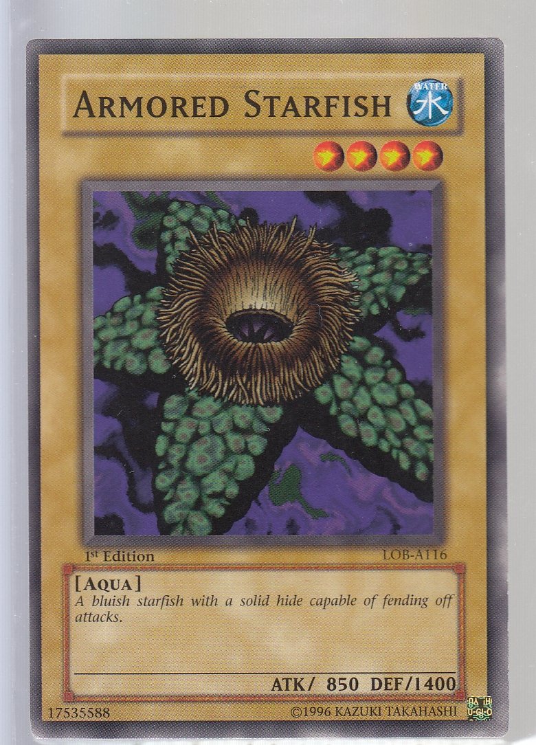 Armored Starfish 1st Edition Legend of Blue Eyes lob-1161st-ed