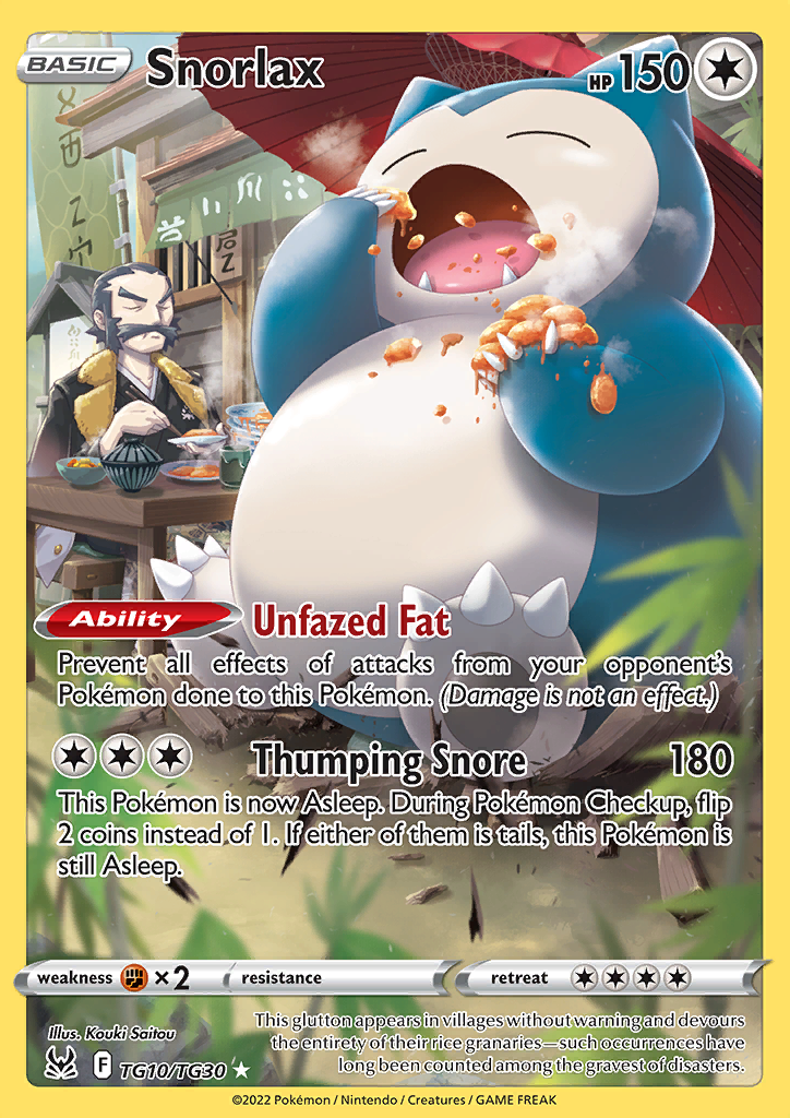 Snorlax TG10/TG30 Lost Origin