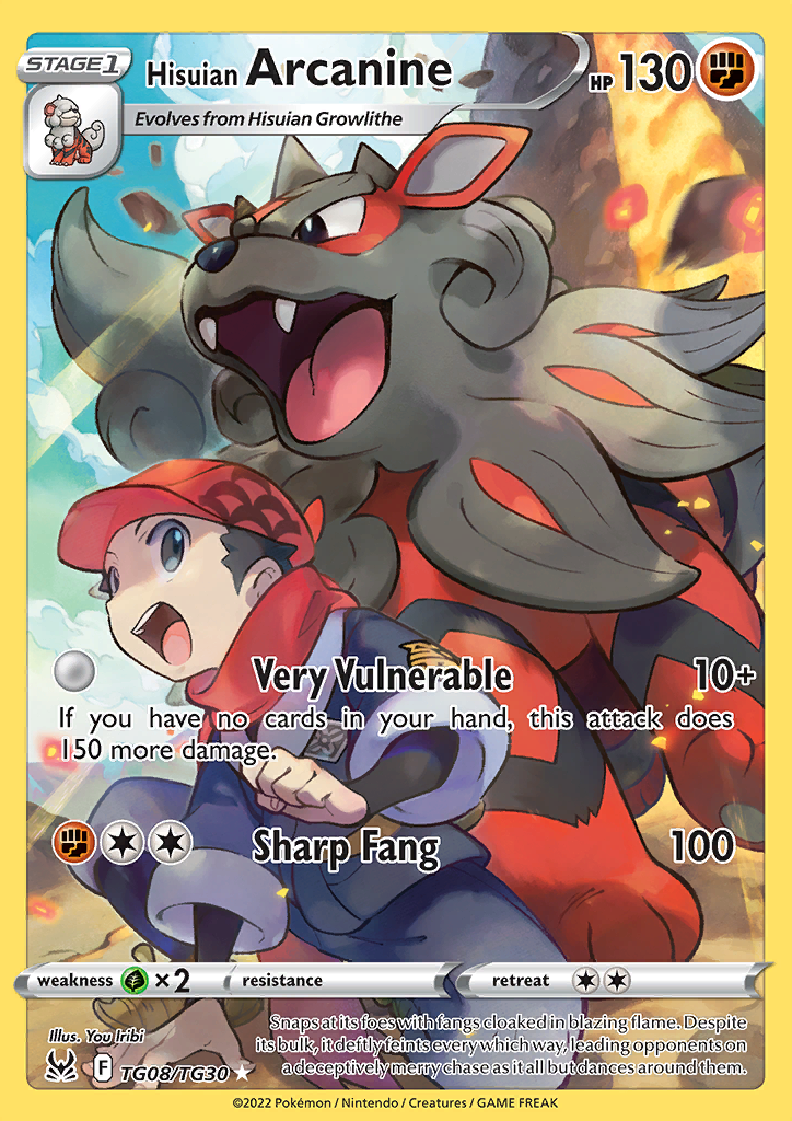 Hisuian Arcanine TG08/TG30 Lost Origin