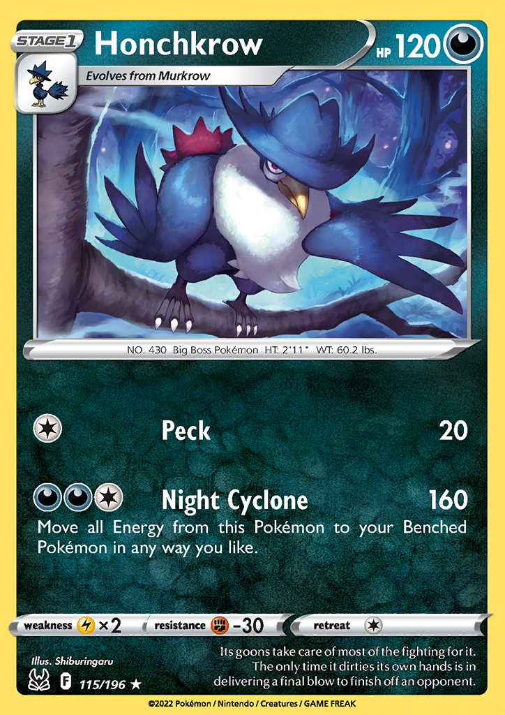 Honchkrow 115/196 Lost Origin