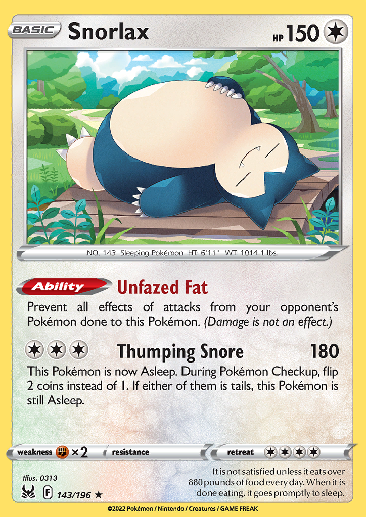 Snorlax 143/196 Lost Origin