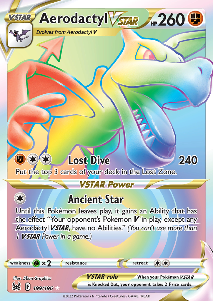 Aerodactyl VSTAR (Secret) 199/196 Lost Origin