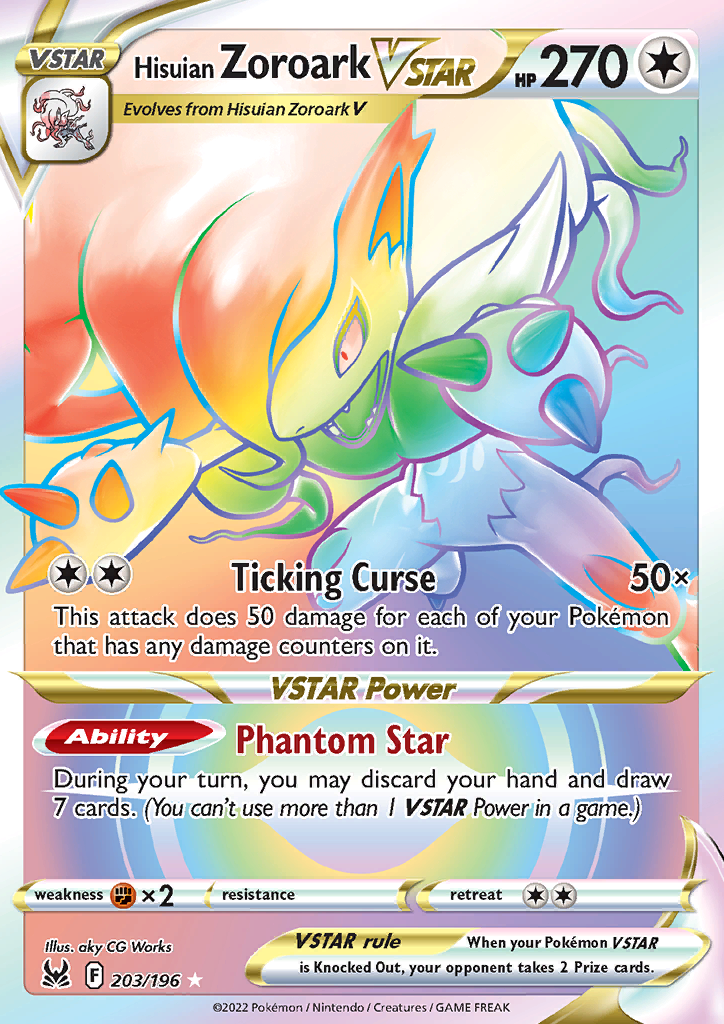 Hisuian Zoroark VSTAR (Secret) 203/196 Lost Origin