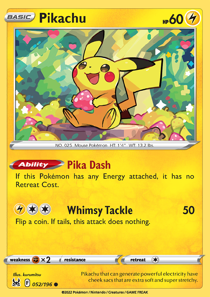 Pikachu 052/196 Lost Origin
