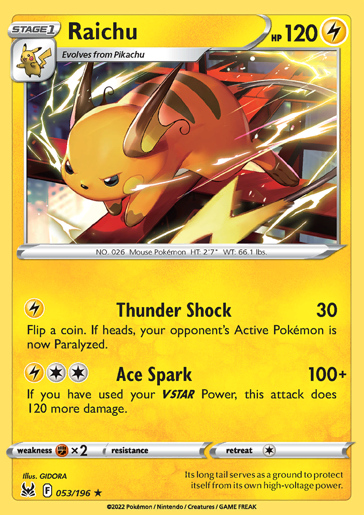 Raichu 053/196 Lost Origin