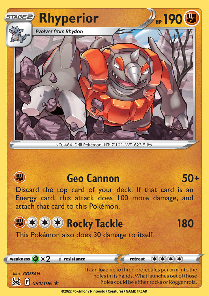 Rhyperior 091/196 Lost Origin