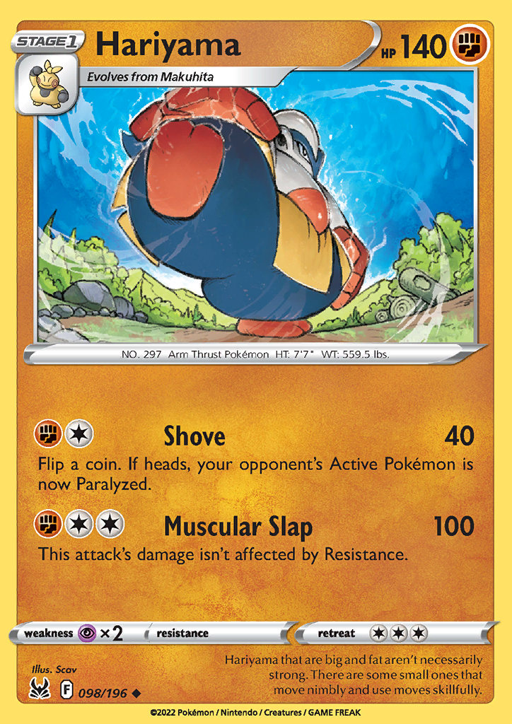 Hariyama 098/196 Lost Origin