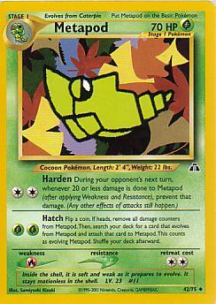 Metapod 42/75 Neo Discovery Uncommon