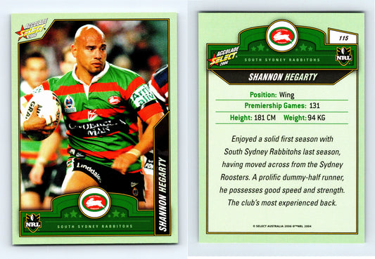 #115 SHANNON HEGARTY 2006 Select NRL Accolade