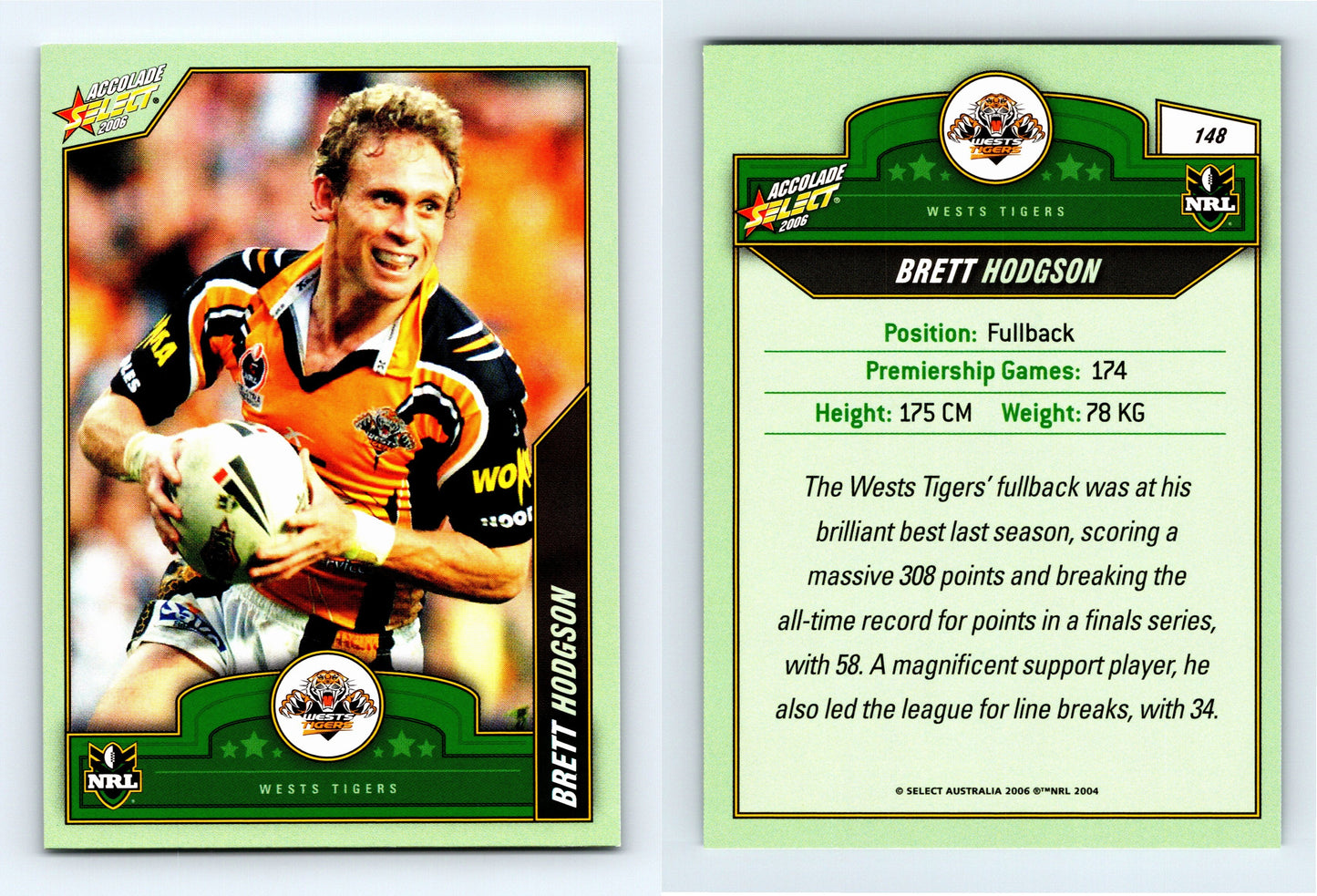 #147 DENE HALATAU 2006 Select NRL Accolade