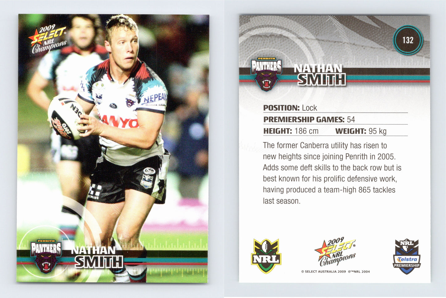 #132 NATHAN SMITH 2009 Select NRL Champions