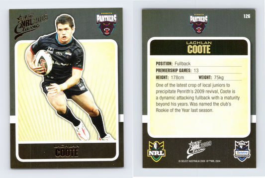 #126 LACHLAN COOTE 2009 Select NRL Classic