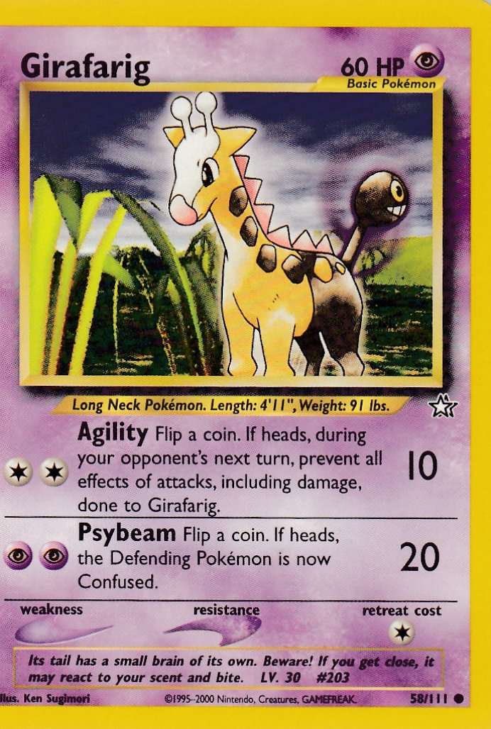 Girafarig 58/111 Neo Genesis Common