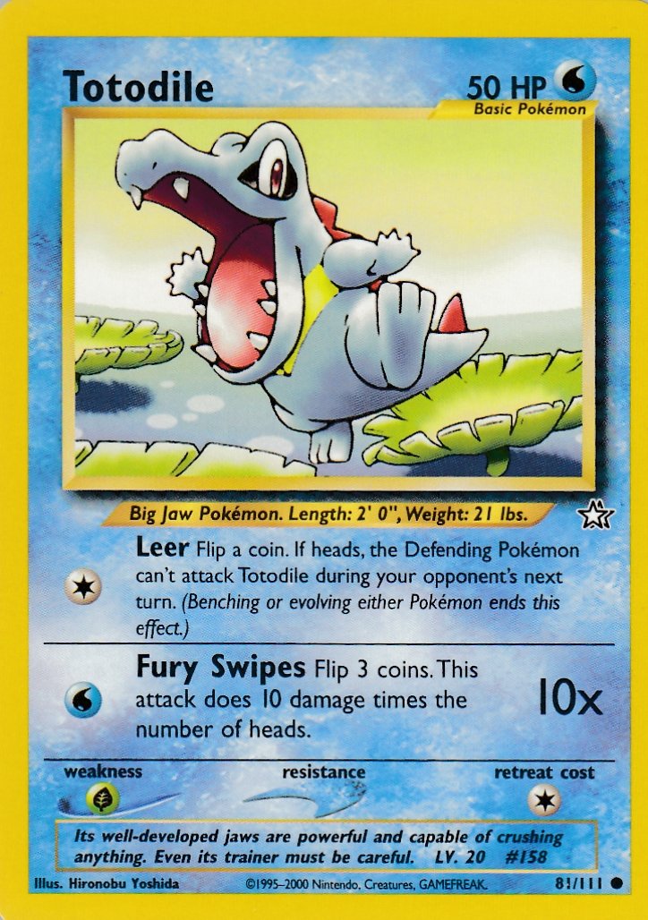 Totodile 81/111 Neo Genesis Common