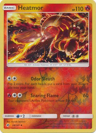 Heatmor 24 /147 Reverse Holo burning-shadows-rh-21