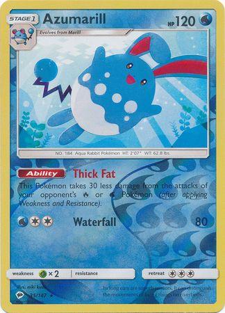 Azumarill 35 /147 Reverse Holo burning-shadows-rh-31