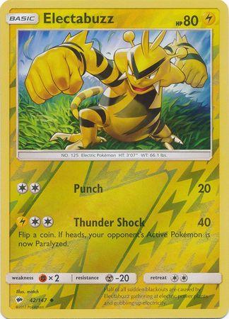 Electabuzz 42 /147 Reverse Holo burning-shadows-rh-37