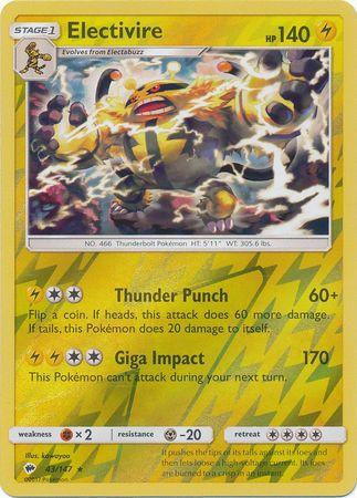 Electivire 43 /147 Reverse Holo burning-shadows-rh-38