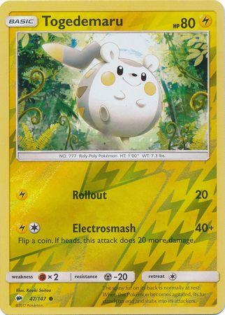 Togedemaru 47 /147 Reverse Holo burning-shadows-rh-42